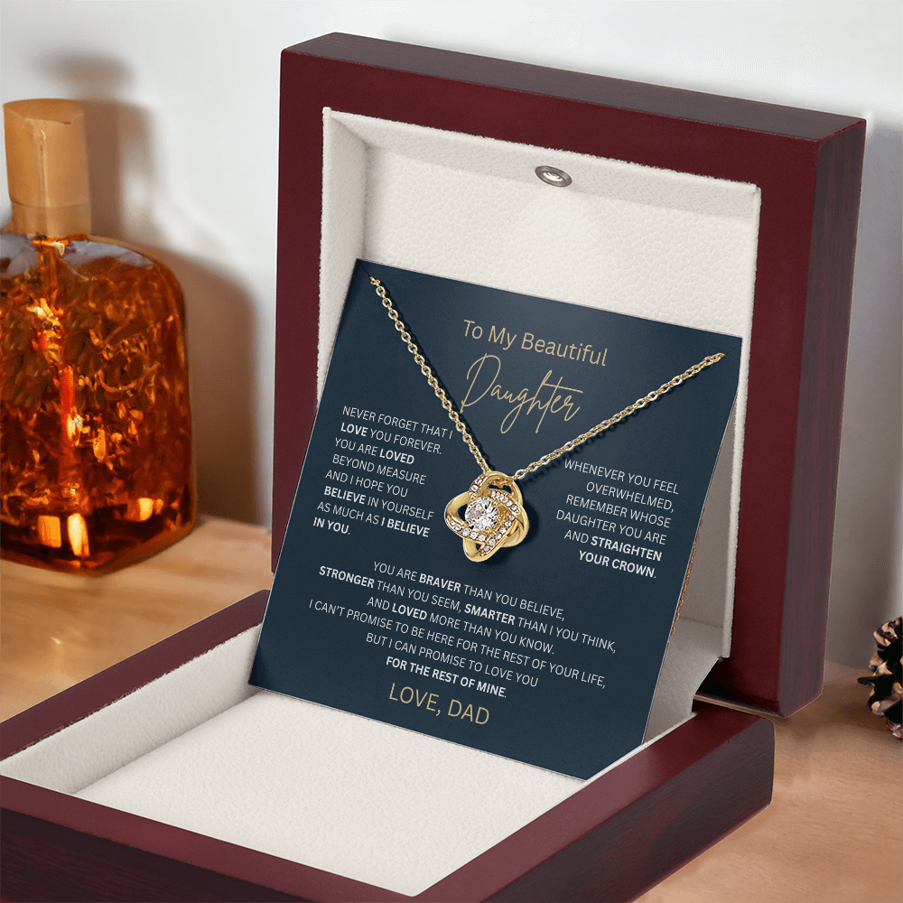 To My Daughter From Dad Jewelry and Meaningful Message Card | Birthday Christmas Gift Idea