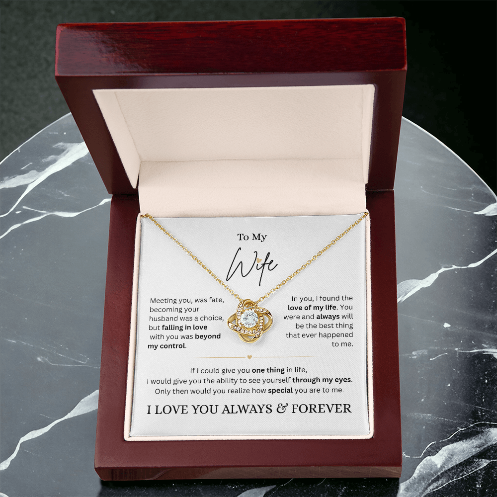 To My Wife Necklace - Perfect Christmas & Anniversary Birthday Gift for Her | Wife Woman Jewelry