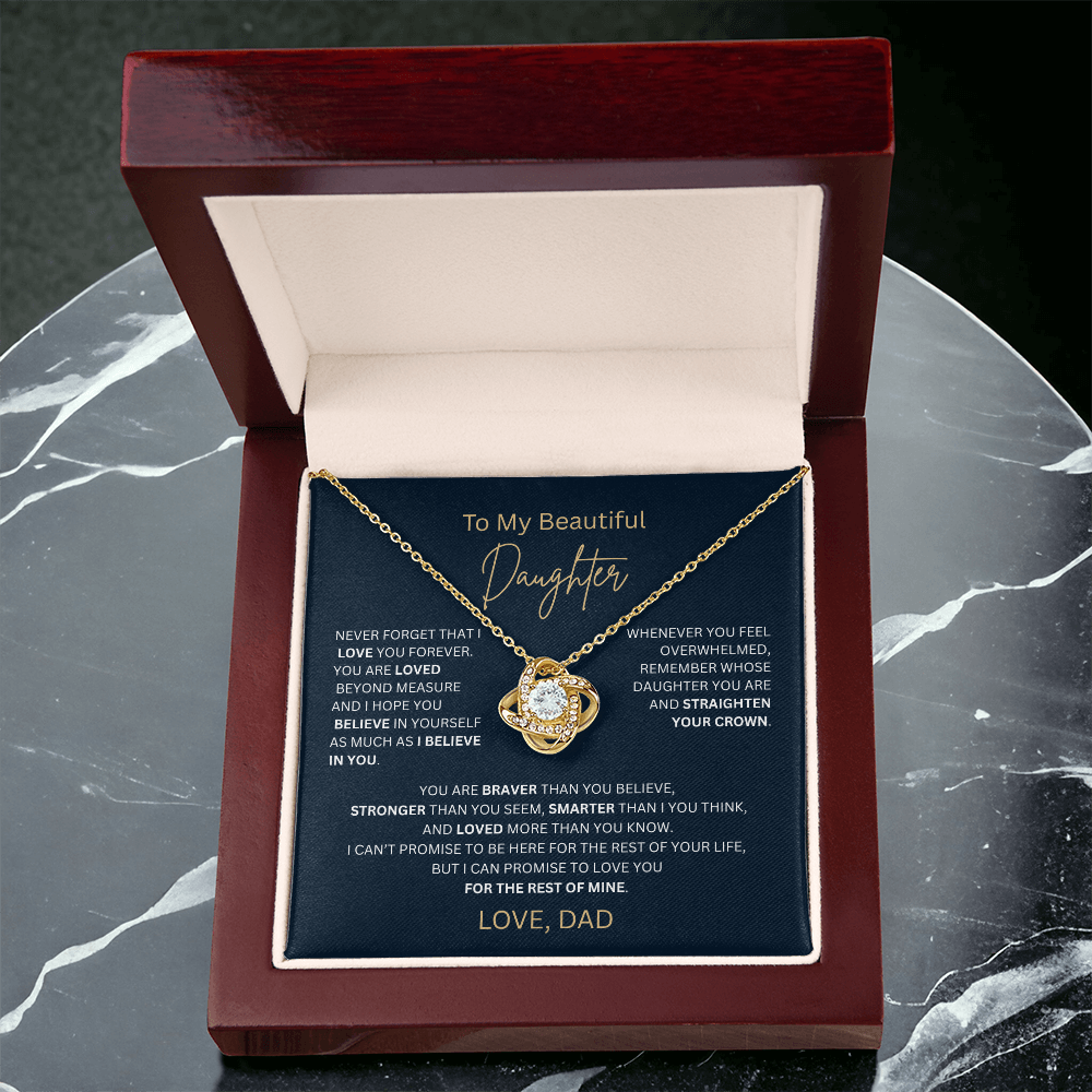 To My Daughter From Dad Jewelry and Meaningful Message Card | Birthday Christmas Gift Idea