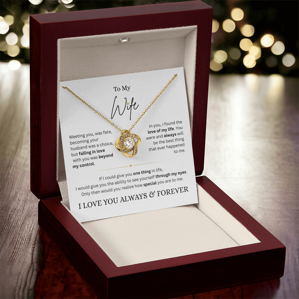 To My Wife Necklace - Perfect Christmas & Anniversary Birthday Gift for Her | Wife Woman Jewelry