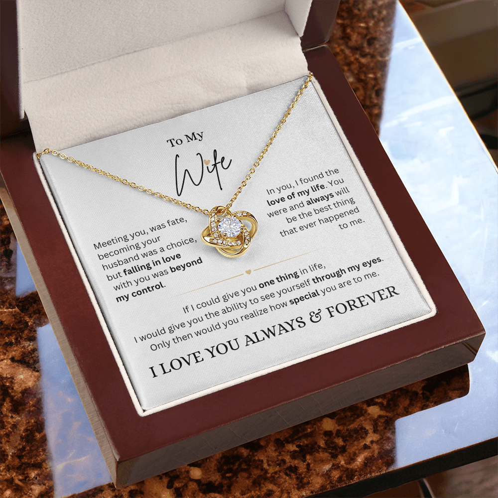 To My Wife Necklace - Perfect Christmas & Anniversary Birthday Gift for Her | Wife Woman Jewelry