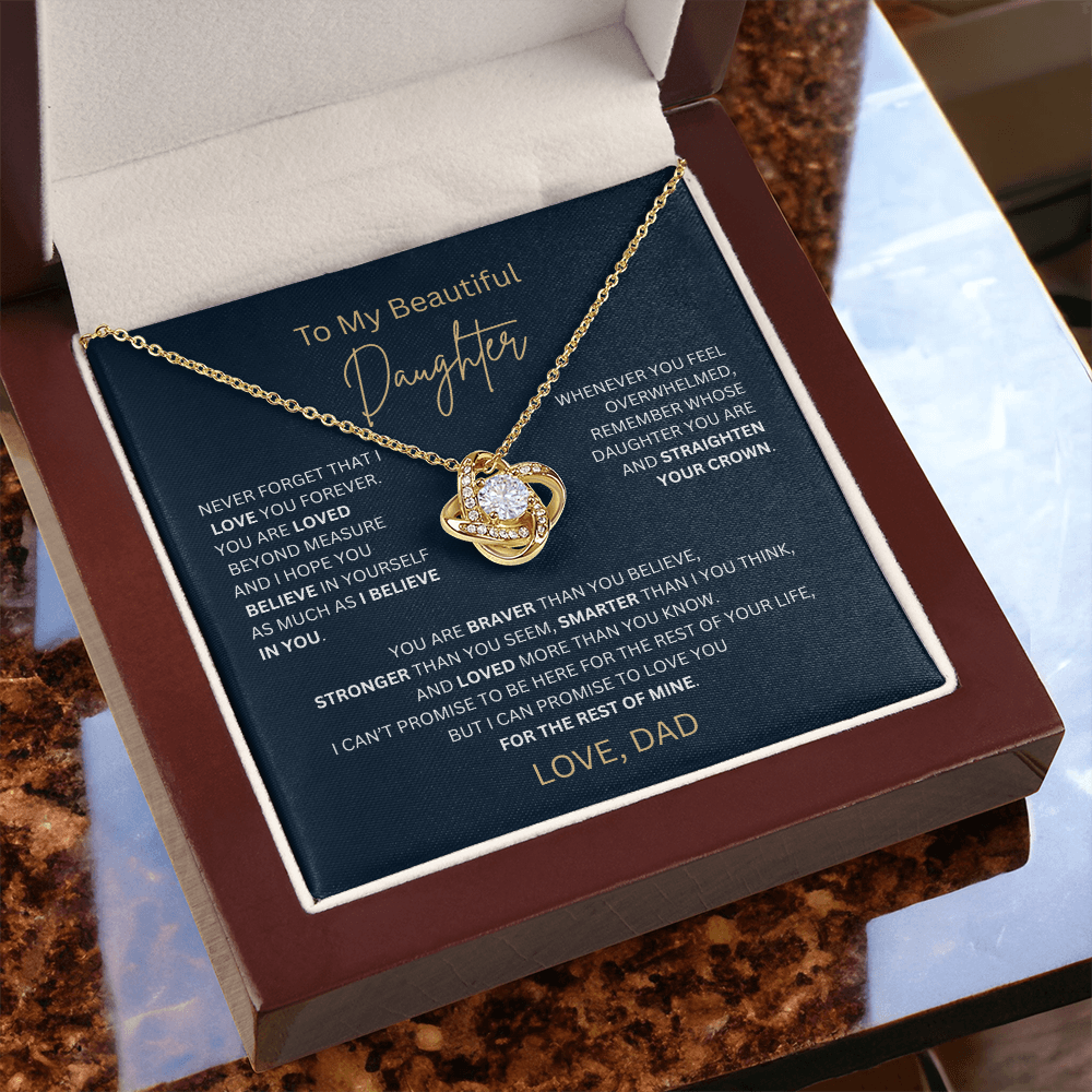 To My Daughter From Dad Jewelry and Meaningful Message Card | Birthday Christmas Gift Idea