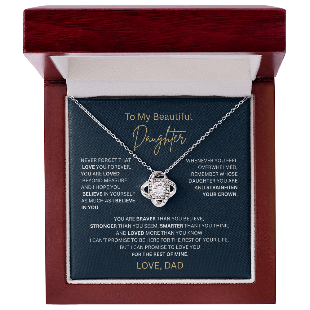 To My Daughter From Dad Jewelry and Meaningful Message Card | Birthday Christmas Gift Idea