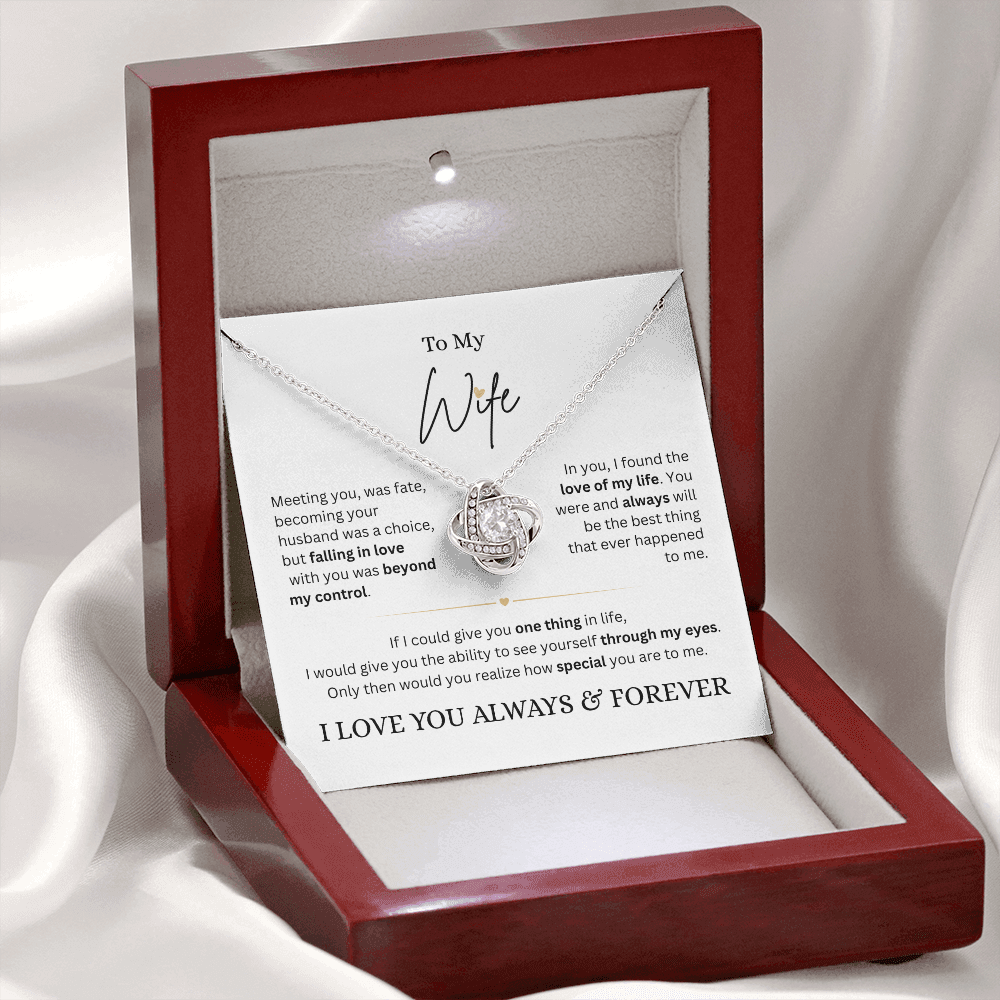 To My Wife Necklace - Perfect Christmas & Anniversary Birthday Gift for Her | Wife Woman Jewelry