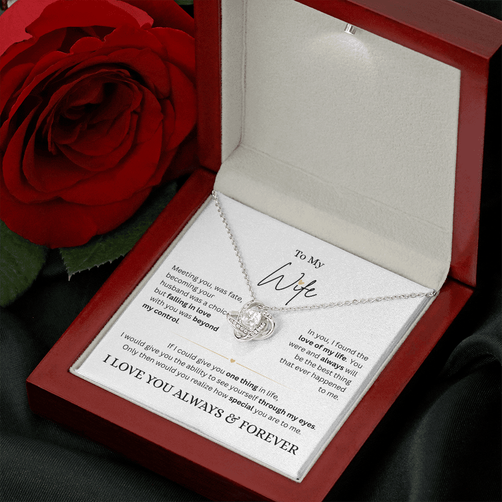 To My Wife Necklace - Perfect Christmas & Anniversary Birthday Gift for Her | Wife Woman Jewelry