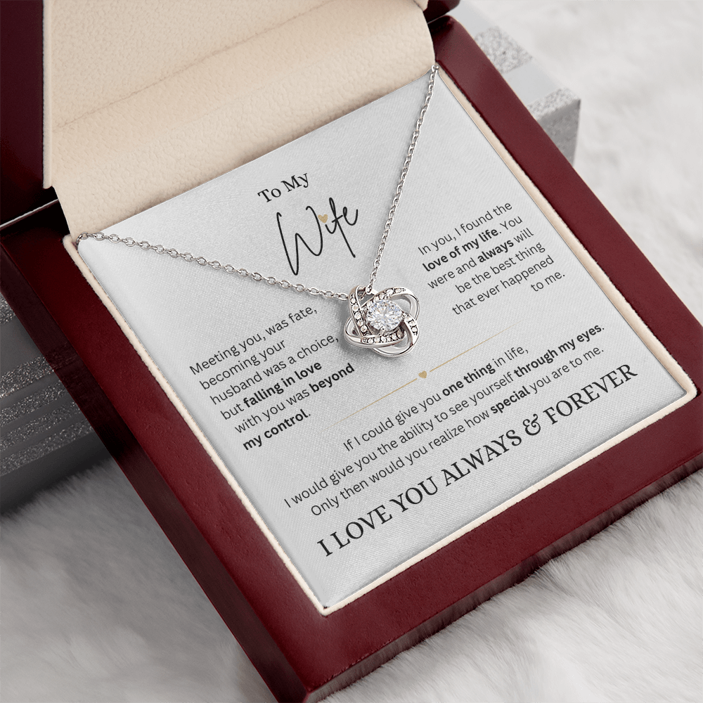 To My Wife Necklace - Perfect Christmas & Anniversary Birthday Gift for Her | Wife Woman Jewelry