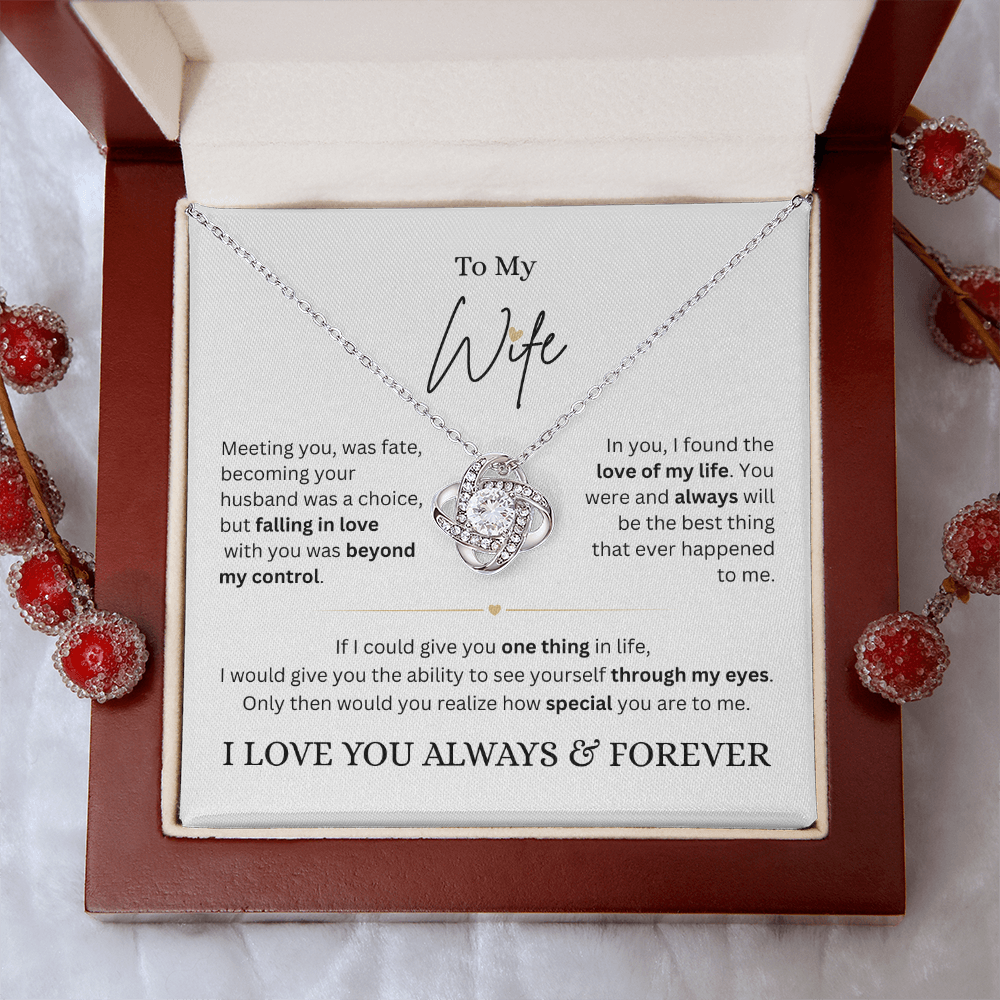 To My Wife Necklace - Perfect Christmas & Anniversary Birthday Gift for Her | Wife Woman Jewelry