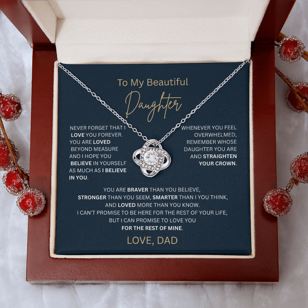 To My Daughter From Dad Jewelry and Meaningful Message Card | Birthday Christmas Gift Idea