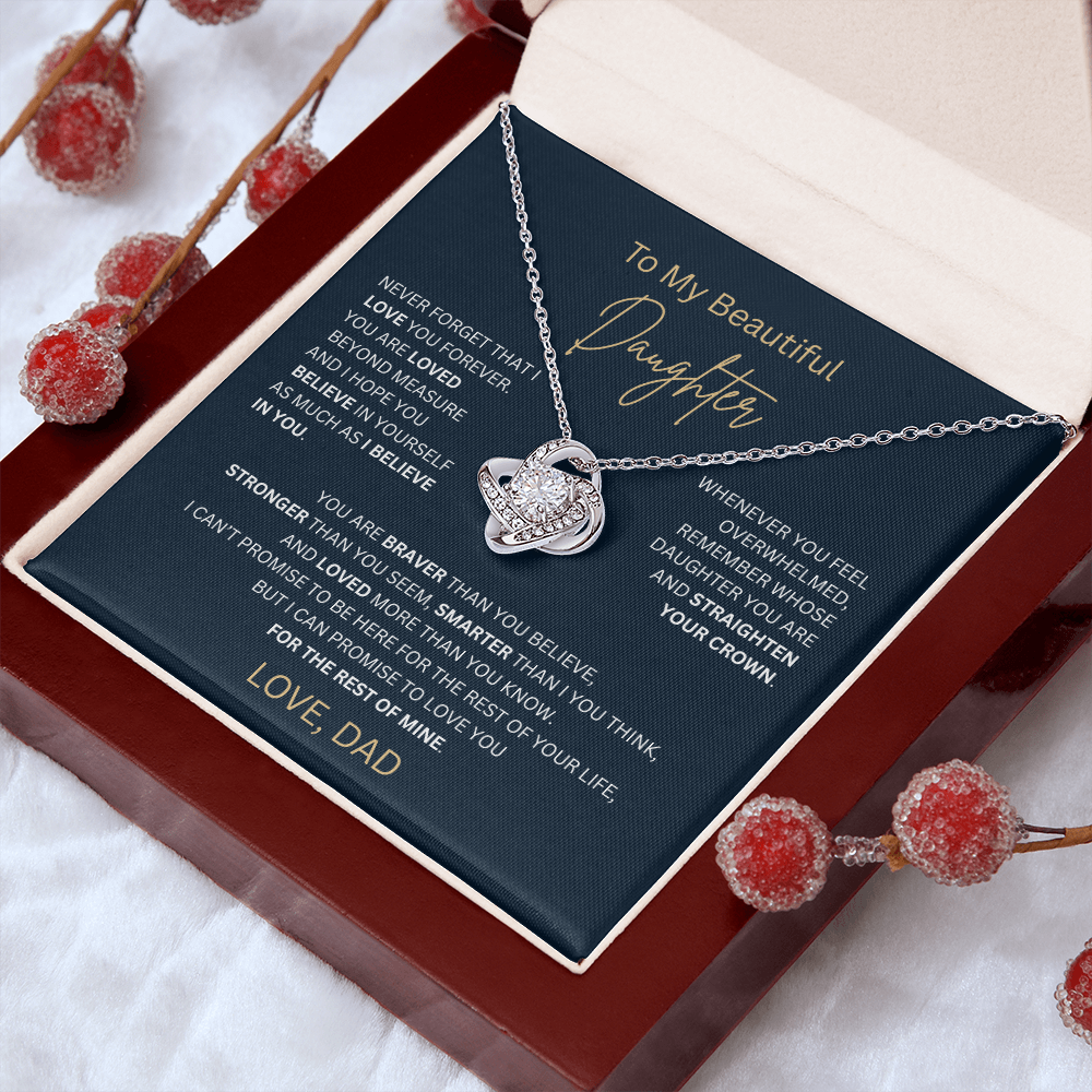 To My Daughter From Dad Jewelry and Meaningful Message Card | Birthday Christmas Gift Idea