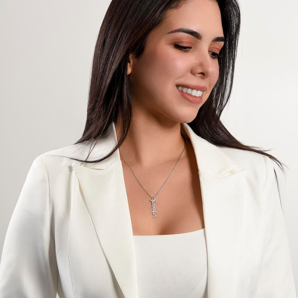 Personalized Vertical Names Necklace | Unique Trending Meaningful Gift Idea
