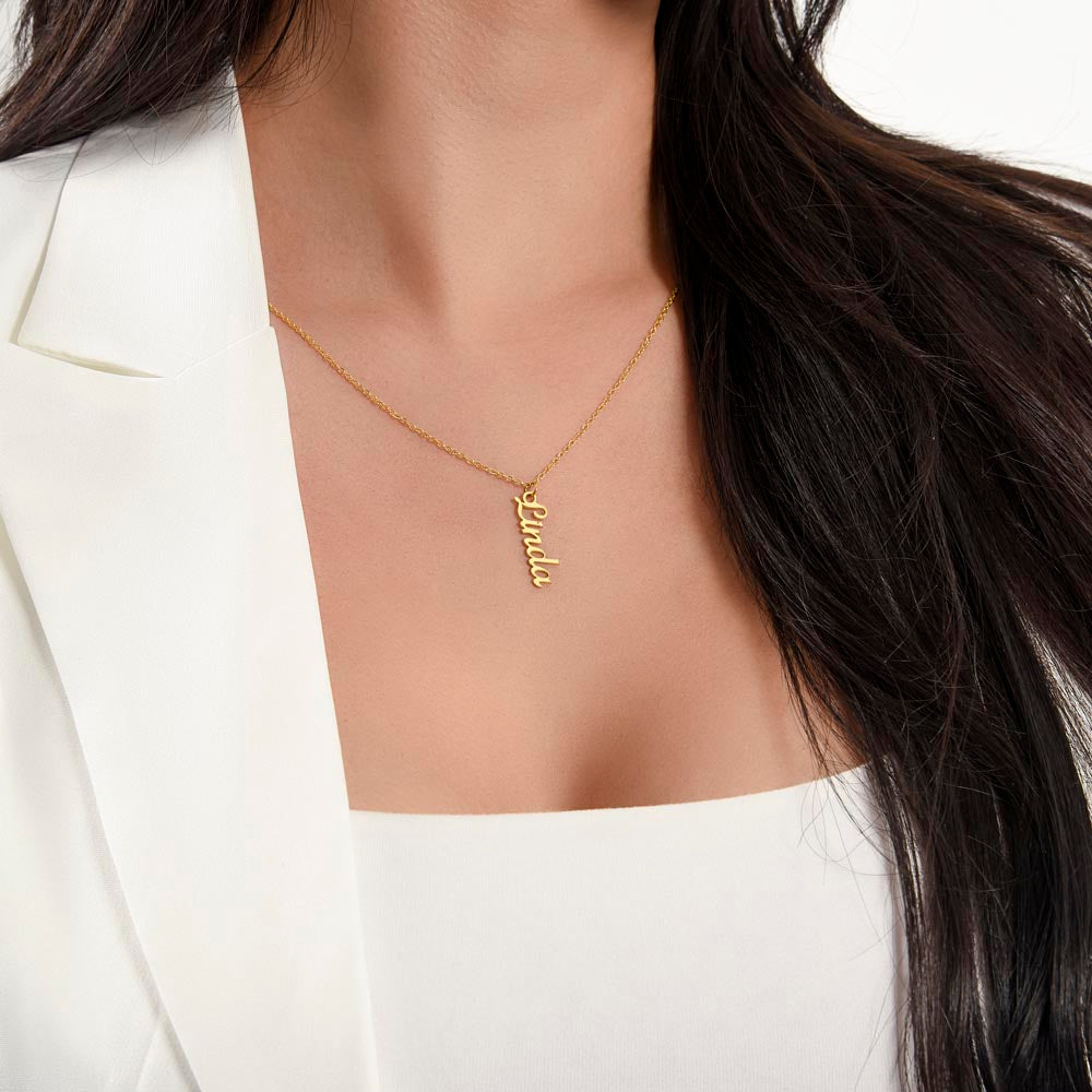 Personalized Vertical Names Necklace | Unique Trending Meaningful Gift Idea