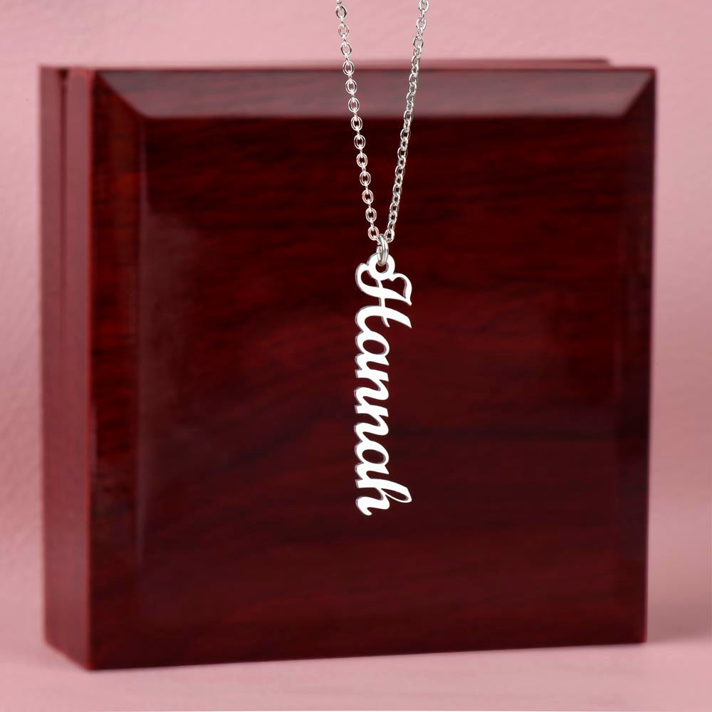Personalized Vertical Names Necklace | Unique Trending Meaningful Gift Idea