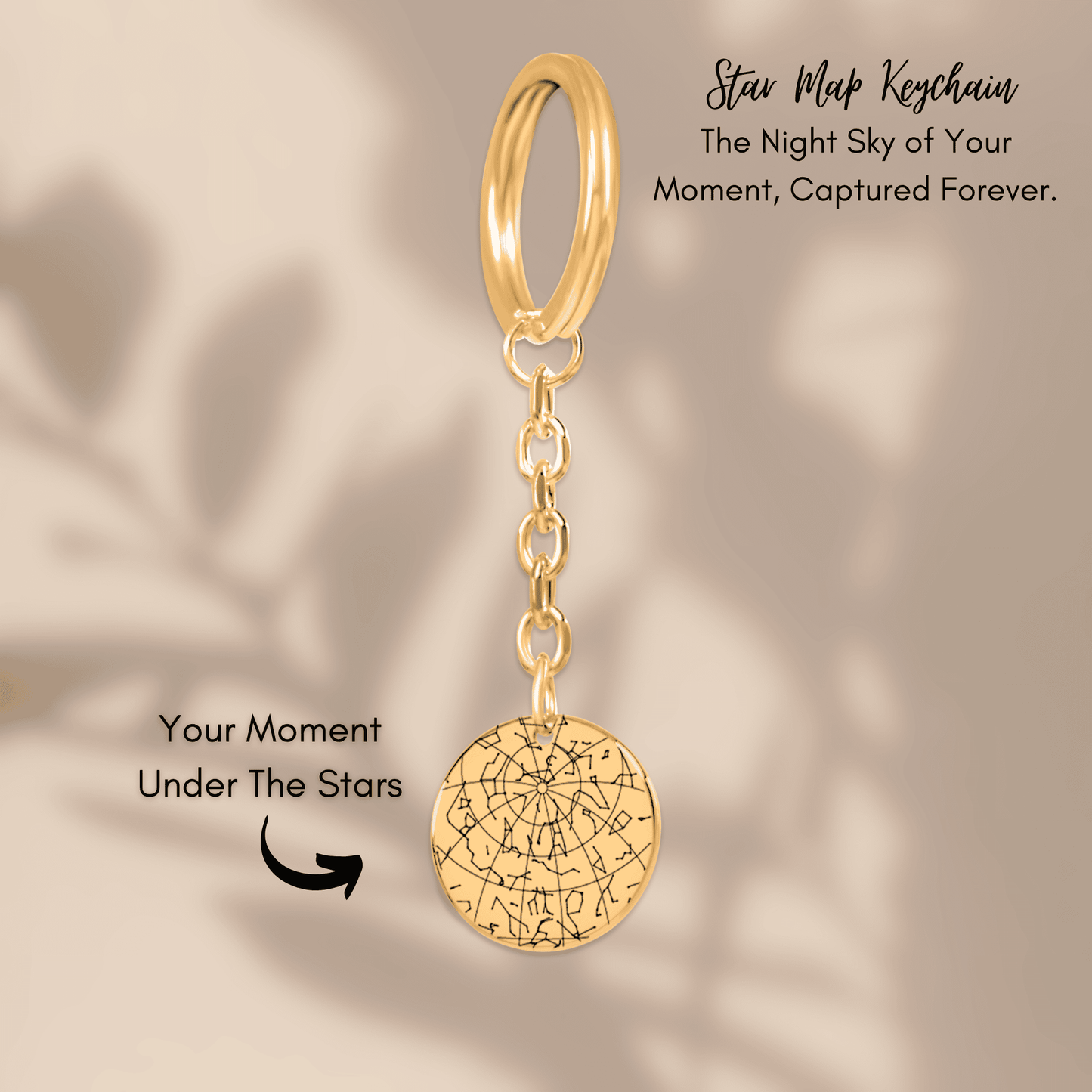 Custom Sober Day Star Map Sobriety Coin Keychain | Anniversary Recovery Encouragement Inspiration Gift