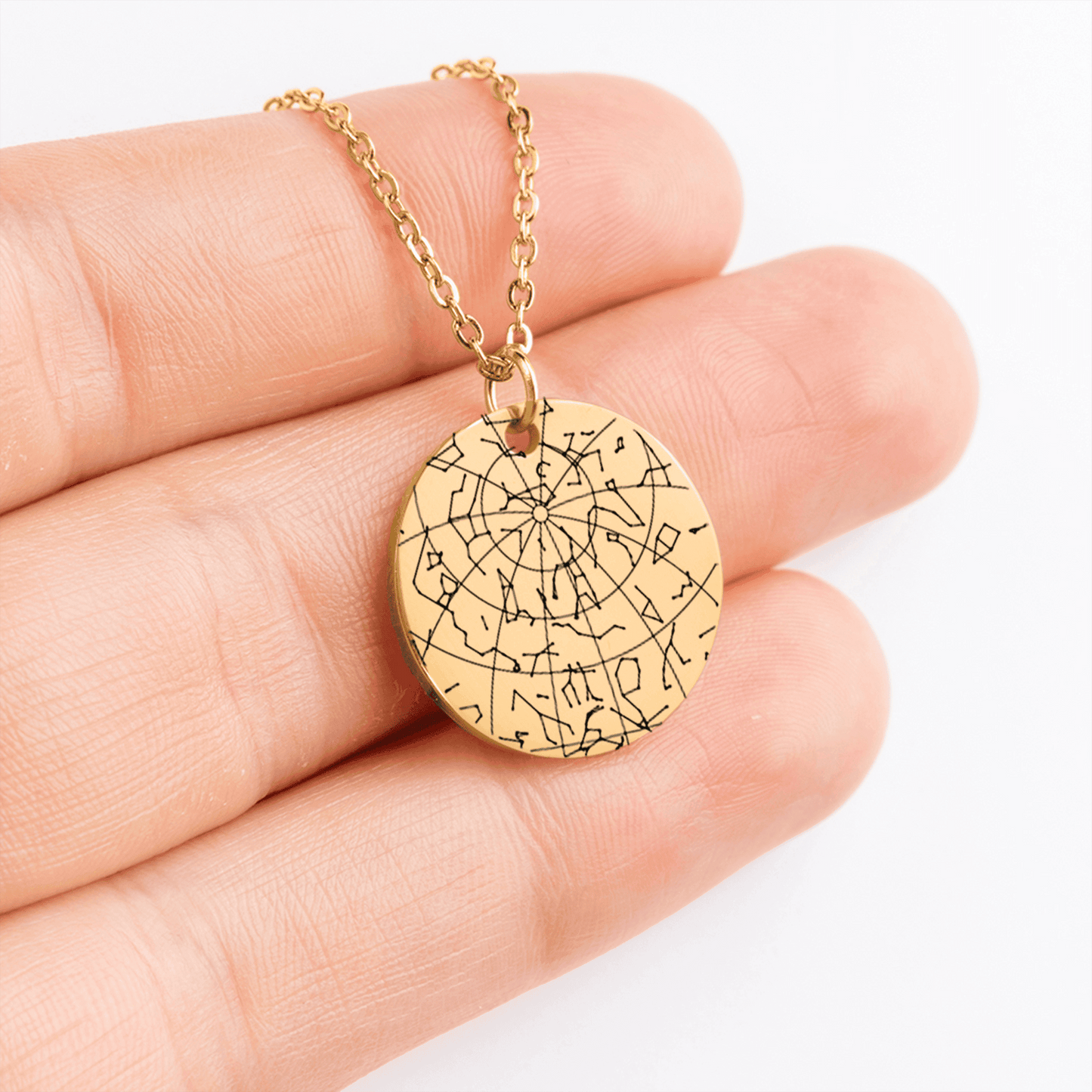 Custom Sober Day Star Map Sobriety Coin Necklace | Anniversary Recovery Encouragement Inspiration Gift for Women