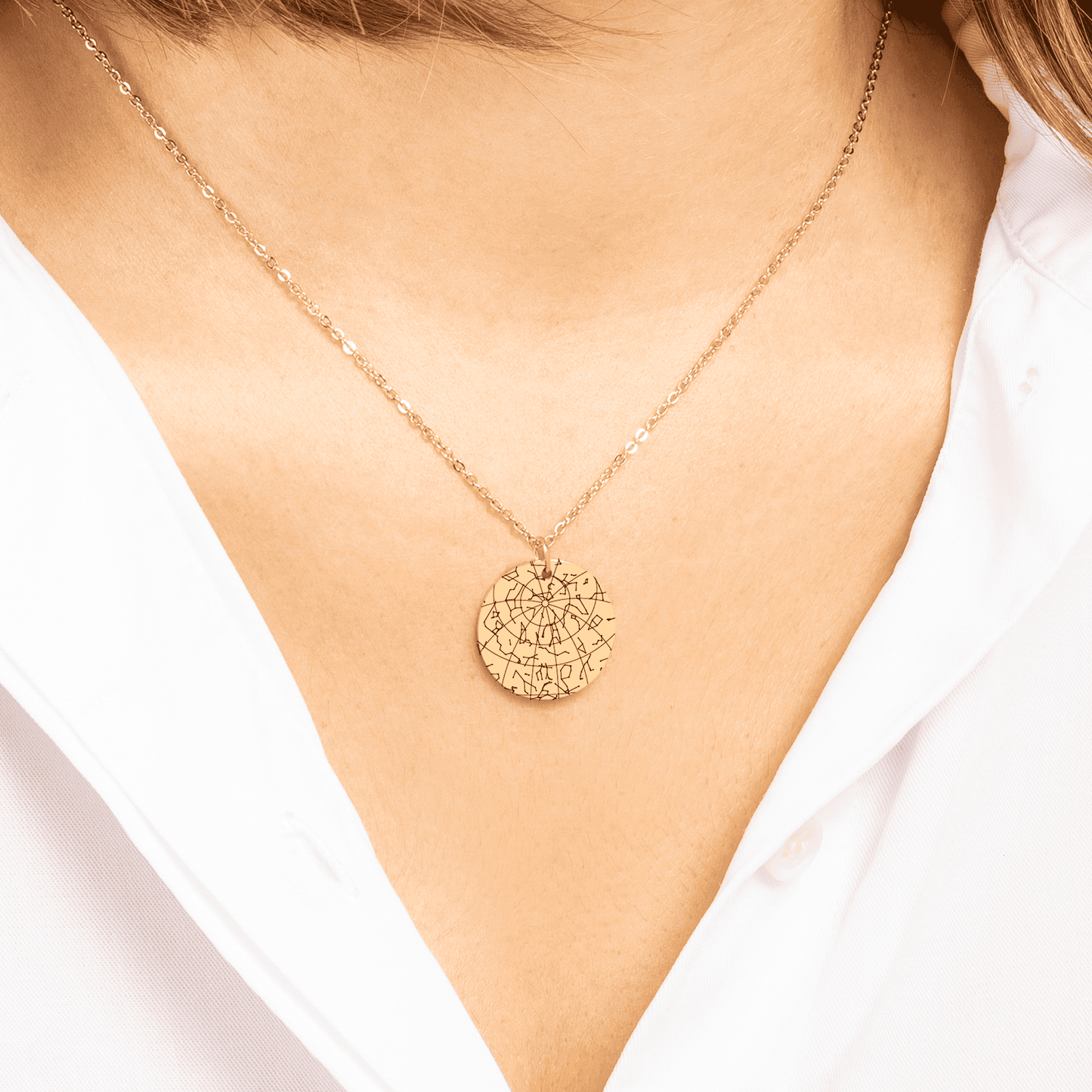 Custom Sober Day Star Map Sobriety Coin Necklace | Anniversary Recovery Encouragement Inspiration Gift for Women