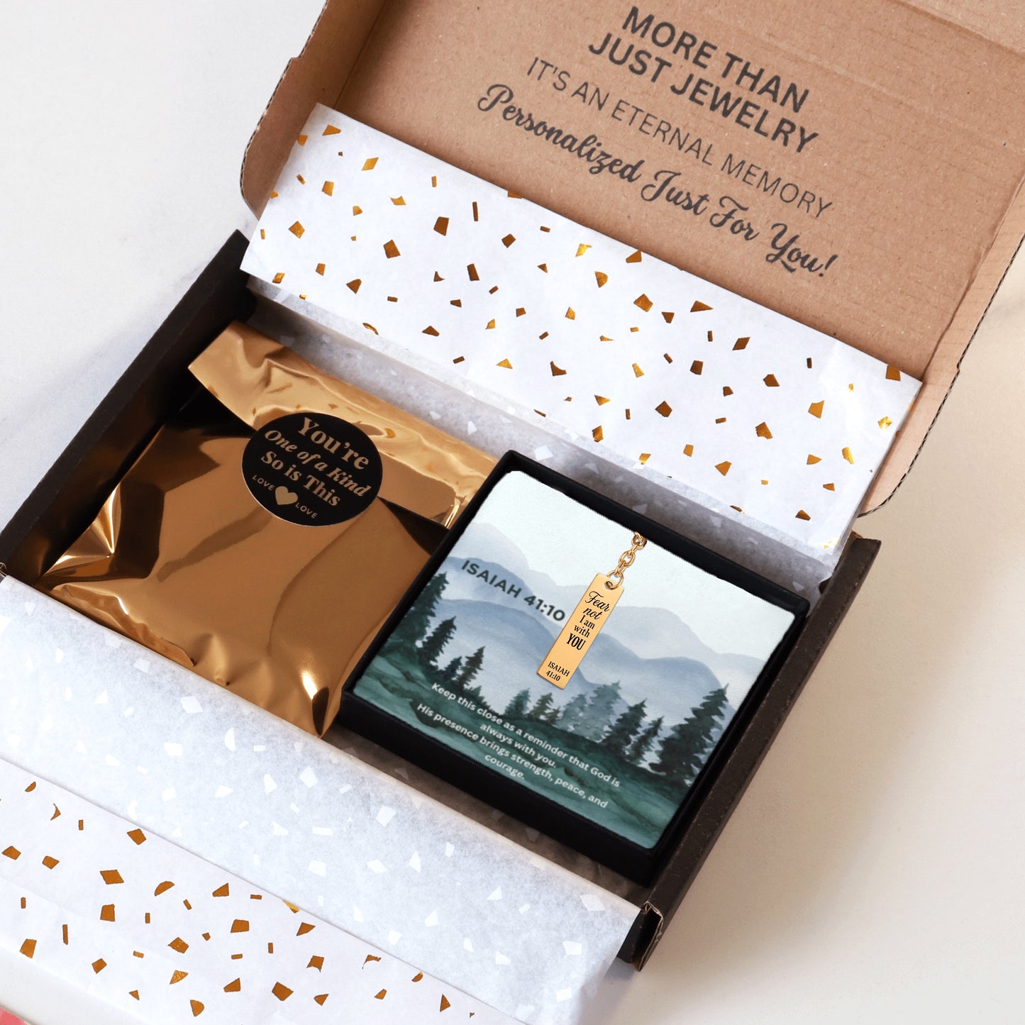 Isaiah 41:10 Engraved Vertical Bar Keychain | Fear not I am with You | Bible Verse Christian Faith Religious Inspirational Gift Ideas