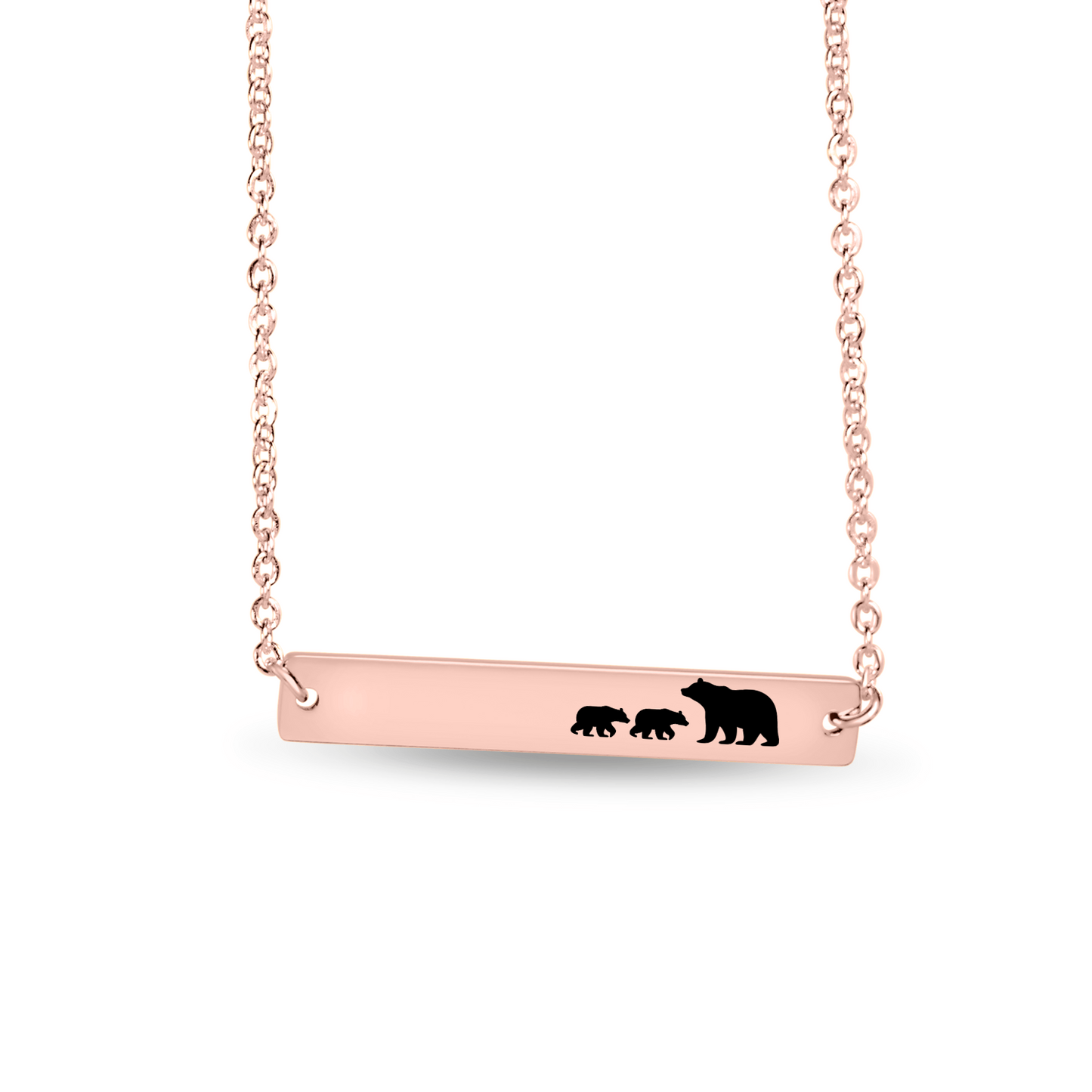 Mama Bear Bar Necklace, Mama Bear Bear Cubs Necklace, Mommy Necklace, Mother's Day Gift, New Mom Gift, Push Present for Wife, Gift for Her