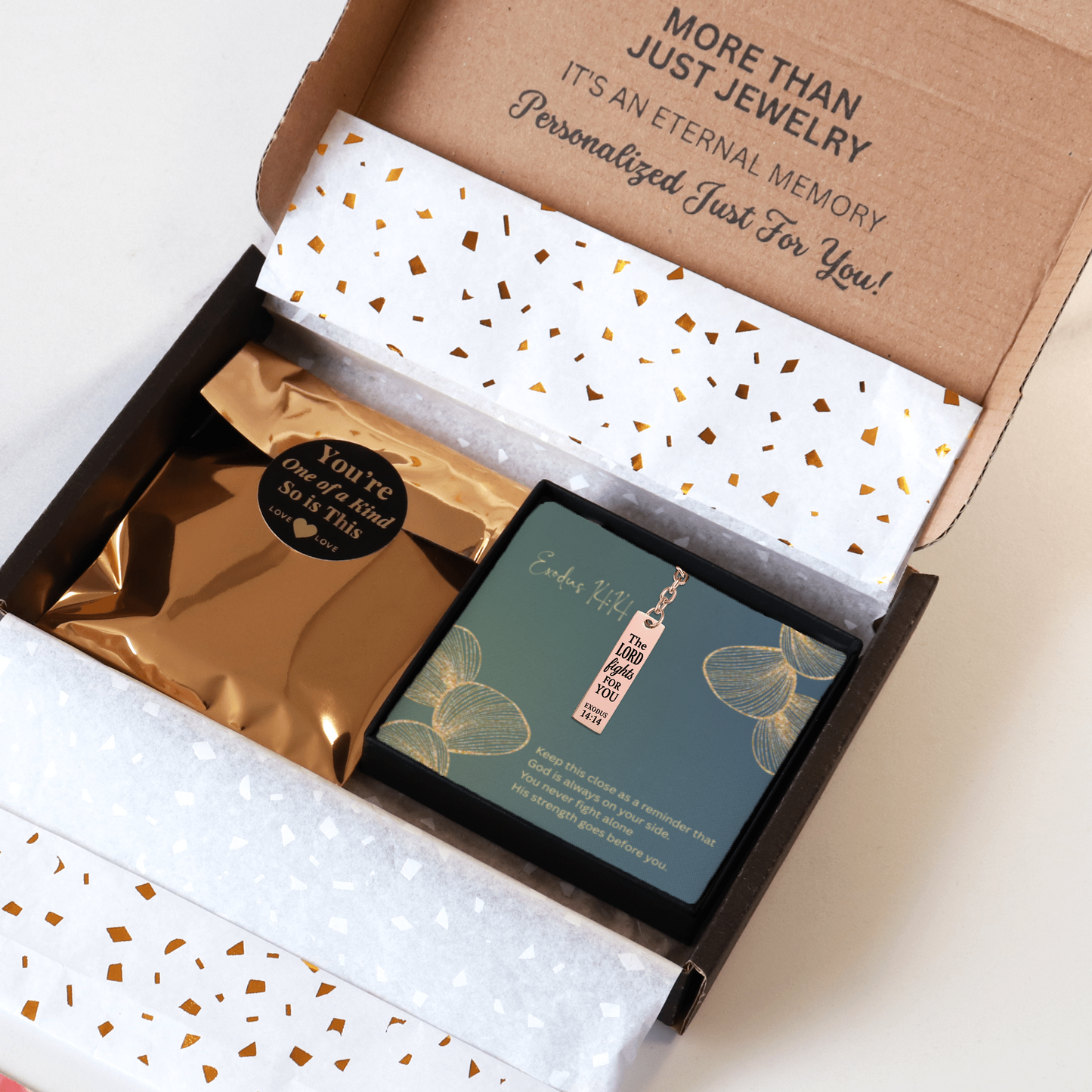 Exodus 14:14 Engraved Vertical Bar Keychain | The Lord Fights for You | Bible Verse Christian Faith Religious Inspirational Gift Ideas