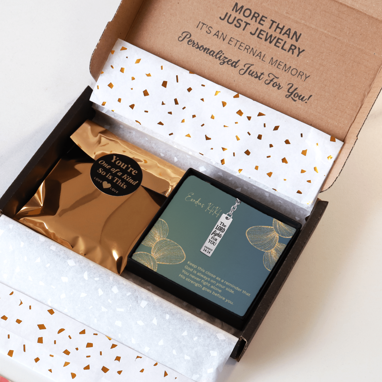 Exodus 14:14 Engraved Vertical Bar Keychain | The Lord Fights for You | Bible Verse Christian Faith Religious Inspirational Gift Ideas