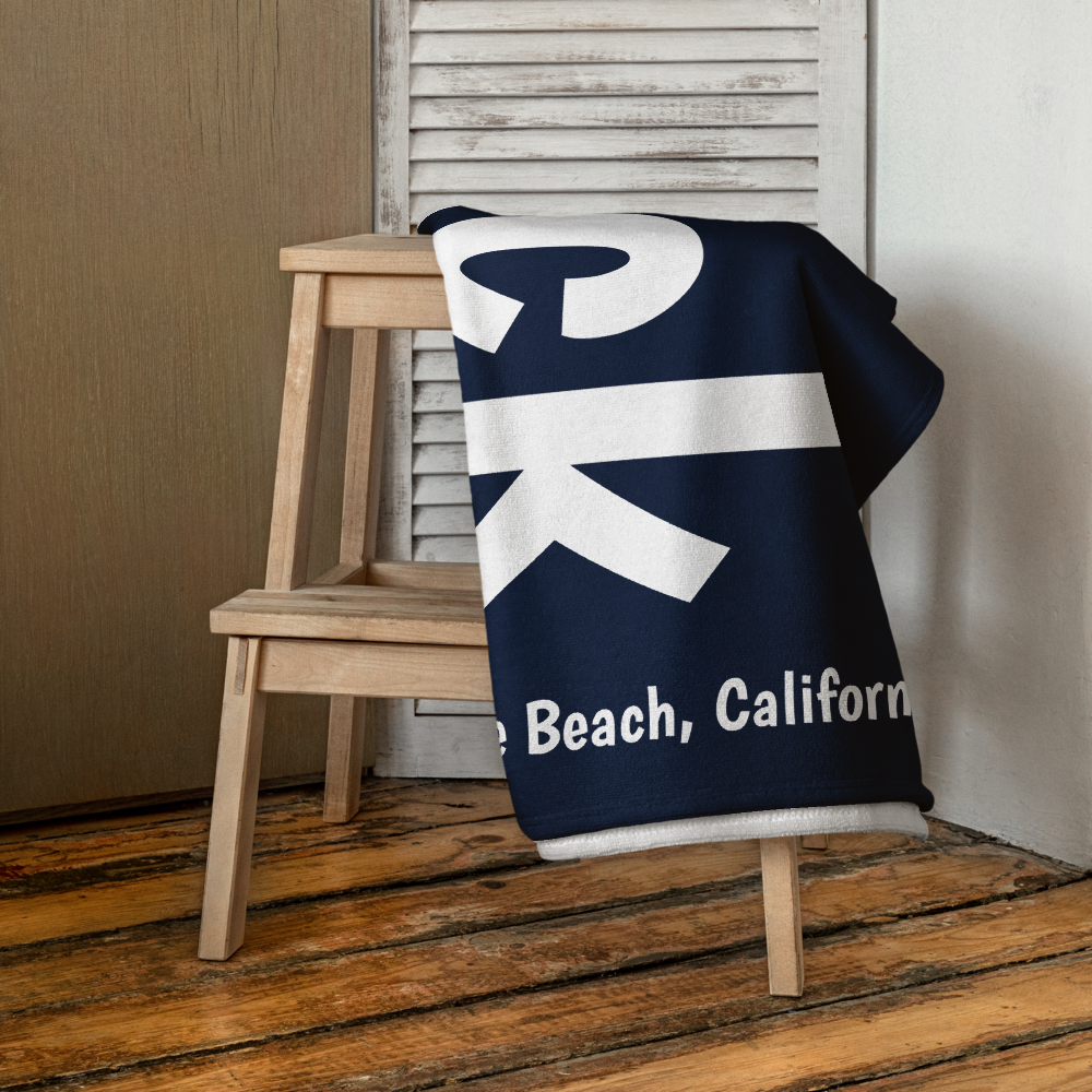 Personalized Name and Side Text Beach Towel Unique Gift Ideas