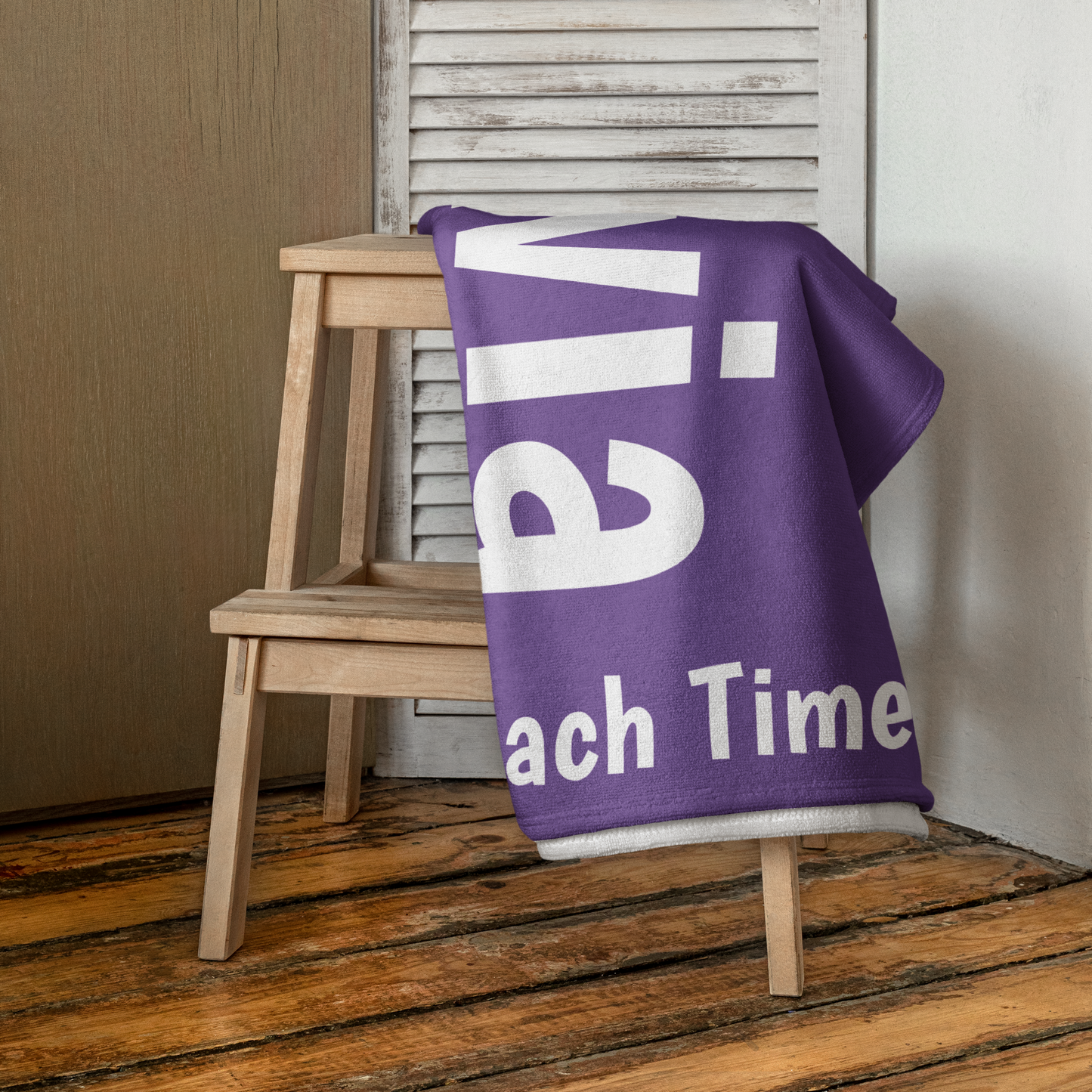 Personalized Name and Side Text Beach Towel Unique Gift Ideas